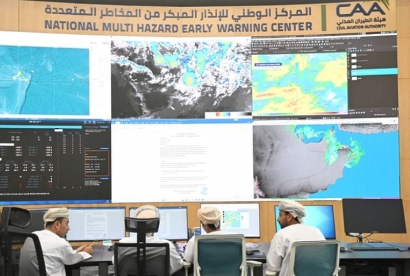 Forecasts indicate Oman's weather will be affected by a trough of low pressure